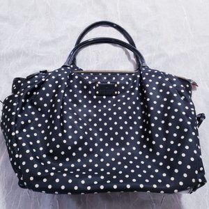 Kate Spade Stevie Black White Polka Dot Nylon Diaper Baby Bag Tote